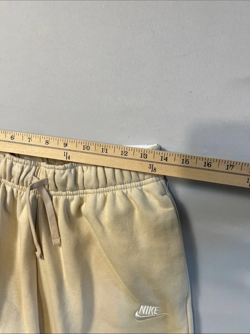 Nike Cream Track Pants - Women's Drawstring Joggers Oversized Fit Mid Rise